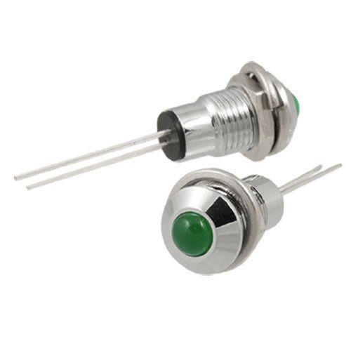 uxcell Panel Mounted LED Indicator Pilot Lamp 2 Pcs Green Light