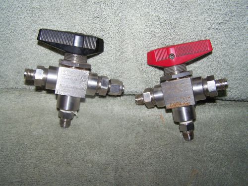 Lot of (2) WHITEY 2-Way Valve 10,000 PSI SS-H83XPS4