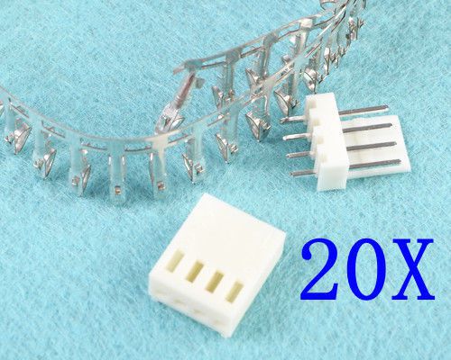 20pcs KF2510-4P Pin Header + Terminal + Housing Connector Kit 2.54mm 4 PIN