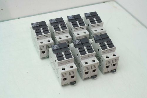 Lot of 7 Allen-Bradley 1492-FB2C30-L Class CC Fuse Holders 2-Pole  600V @ 30A