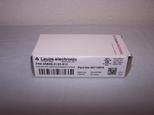 LEUZE PRK 25B/66.31.03-S12 PHOTOELECTRIC SENSOR 50112010 NEW IN BOX