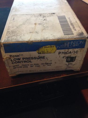 NIB NEW- Johnson Controls P70CA-1C Low Pressure Control / Limit Control