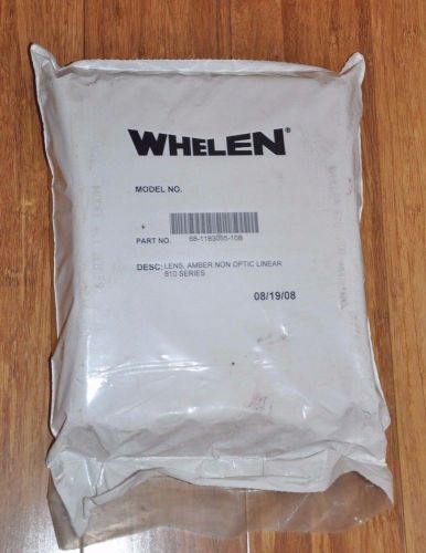 WHELEN LENS, AMBER NON OPTIC LINEAR 810 SERIES Model No. 68-1183055-10B