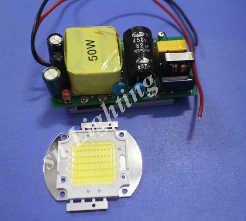 50w led high power lamp chip (cool white) 10000k + 50w power driver ac 85v~265v for sale