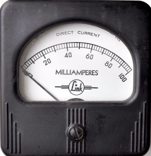 Simpson &#034;Link&#034; Panel Meter Model 27 0-100 DC Milliamperes 3-1/2&#034;