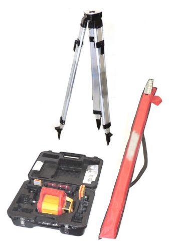 PLS HVR 505R Leveling Rotary Laser Detector Grade Rod Tripod Complete / Warranty