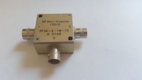 COAXIAL POWER SPLITTER COMBINER ZFSC-2-1W-75 5 TO 600 MHZ 75?  2 WAY