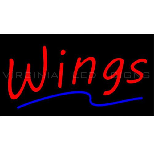 Wings led sign neon looking 30&#034;x16&#034; pizza high quality very bright red blue for sale