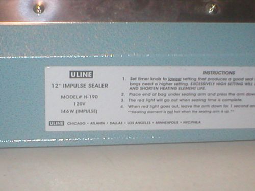 Uline H-190 Impulse Sealer 12&#034;