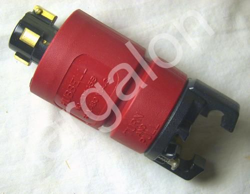 Hubbell 30A 480 VAC locking plug HBL20445B NEW