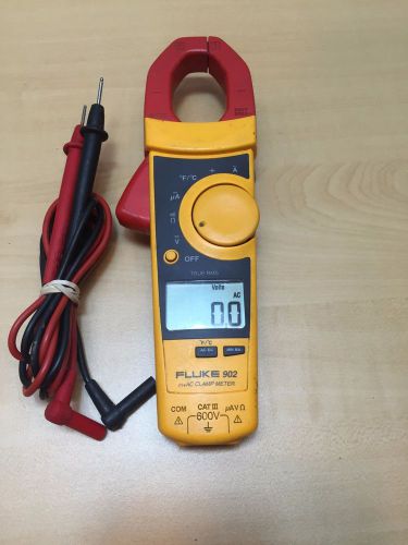 FLUKE 902 TRUE RMS HVAC CLAMP METER WITH LEADS Free Shipping!!!