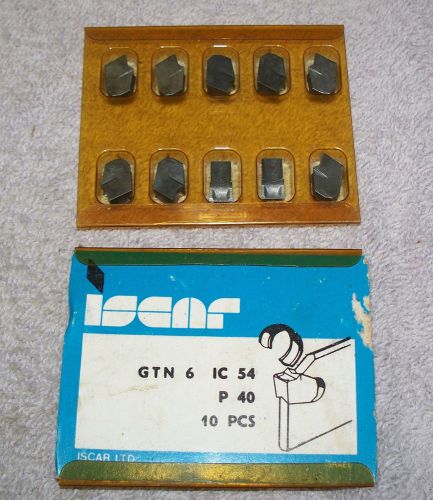 ISCAR    CARBIDE  INSERTS   GTN 6     GRADE  IC 54     PACK OF 10