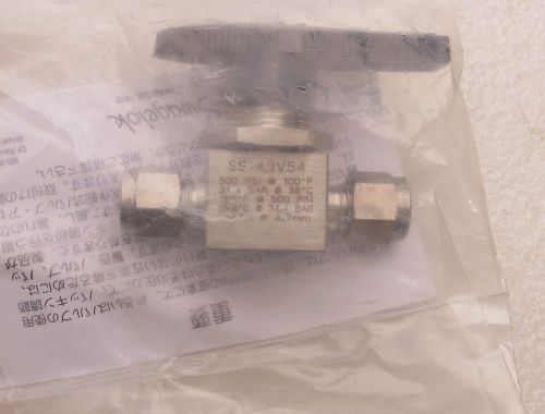 Swagelok 1/4&#034; Vented Stainless Steel Valve SS-43VS4   New