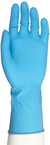 Disposable Gloves, Latex, L, Blue, Pk50