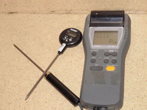 ^^ CONTROL COMPANY TEMPERATURE RECORDER W/ TEMPERATURE PROBE (B)