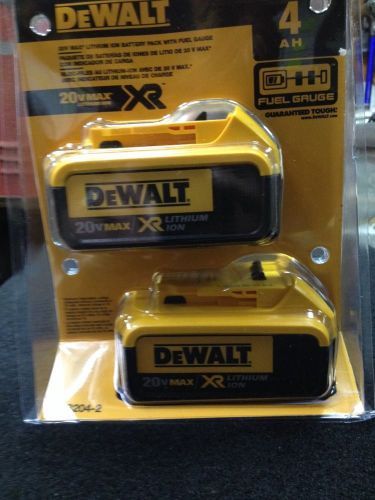 Dewalt dcb204-2 20v max premium xr li-ion battery, 2-pack for sale