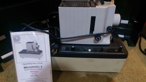 VINTAGE DUKANE MICROMATIC II FILMSTRIP PROJECTOR MODEL 28A81C w/MANUAL