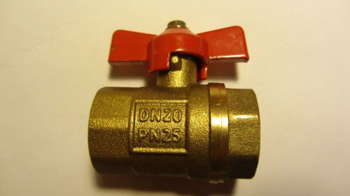 Brass ball valve dn20 g3/4&#034; threaded 2,5 mpa wog for sale