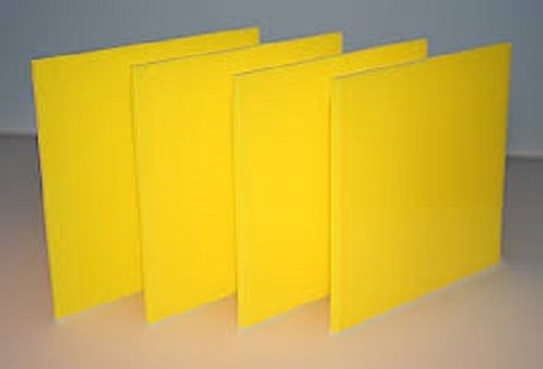 YELLOW ACRYLIC PLEXIGLASS PLASTIC  SHEET 1/8&#034; X 12&#034; X 12&#034; #2037