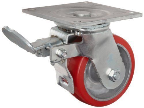 E.r. wagner plate caster  swivel with total-lock brake  polyurethane on aluminum for sale