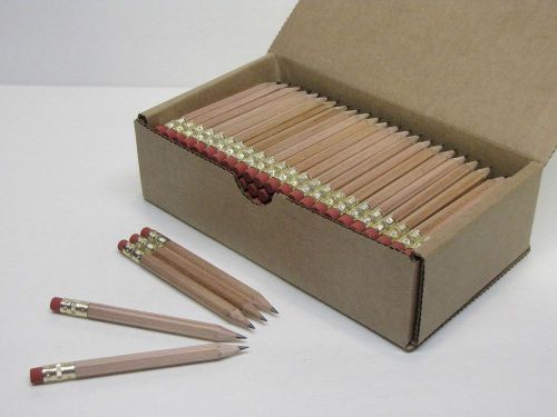 Half Pencil with Eraser Golf Events School Hexagon #2 Sharpened Box of 144. C...