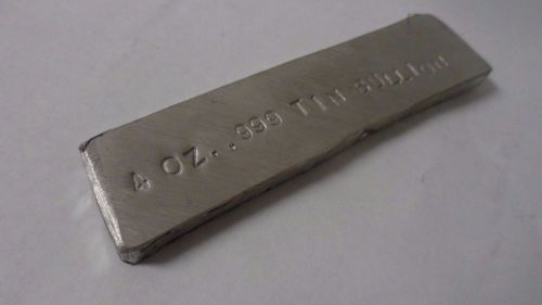 4 oz. .999 fine tin bullion bar ingots investment lot free shipping for sale