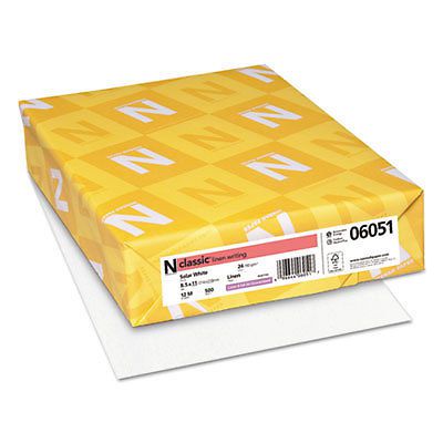 CLASSIC Linen Paper, 24lb, 97 Bright, 8 1/2 x 11, Solar White, 500 Sheets