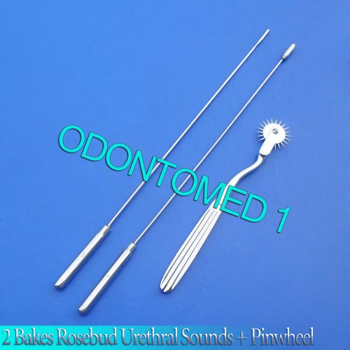 2 Pcs Bakes Rosebud Urethral Sounds 3mm+6mm,Pinwheel