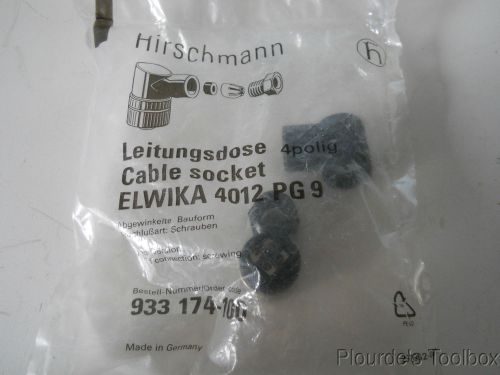 Hirschmann elwika 4012-pg-9 connector, female 4 pin devicenet m12, 933-174-100 for sale