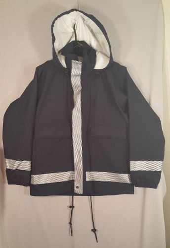 NSA ARC EXTREME HYBRID RAIN JACKET Navy Sz Medium M 7.5 oz Nomex FR ARC L XL