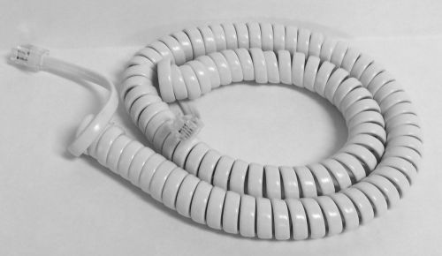 Replacement white handset cord 12 ft. for panasonic kx-t, kx-dt, kx-nt phones for sale