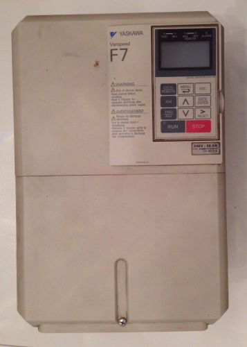 Yaskawa F7 Model # CIMR-F7U2015 Variable Frequency Drive 200-240v 58.0v