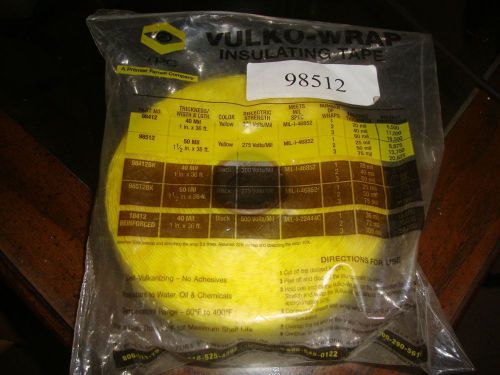 NEW VULKO-WRAP INSULATING TAPE 40MILS X 1 1/2IN X 36 FT. 98512 TPC