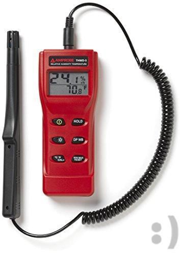 Amprobe thwd-5 relative humidity and temperature meter with wet bulb and dew for sale