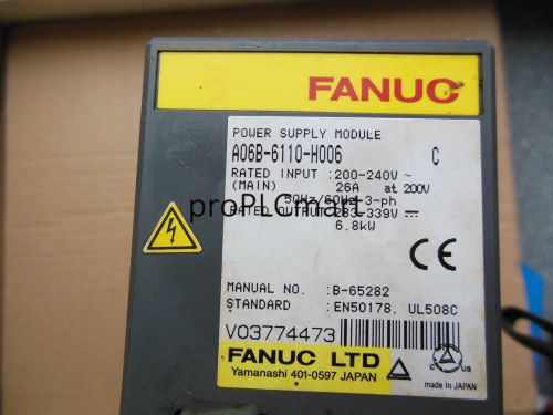 FANUC SERVO DRIVE A06B-6110-H006 FAST FREE SHIPPING A06B6110H006 USED