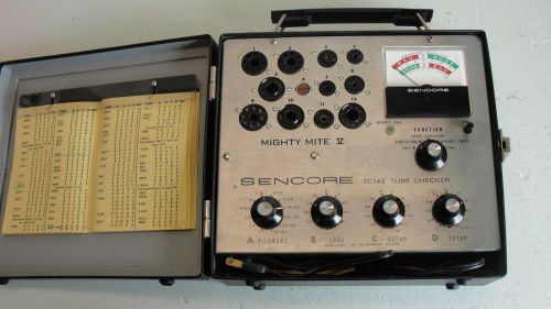 TC 142 SENCORE TUBE CHECKER MIGHTY MITE V W/ UNIVERSAL SET UP BOOK