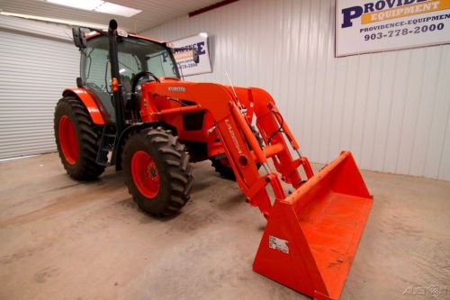 2015 kubota m135gxdtc 4wd cab tractor loader, 135 hp, ksr, warranty, 98 hrs! for sale