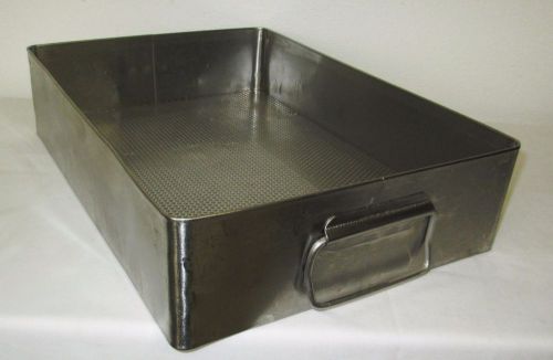 Stainless sterilizer autoclave sterilization tray 15 3/4&#034; x 10 5/8&#034; x 3 1/2&#034; for sale