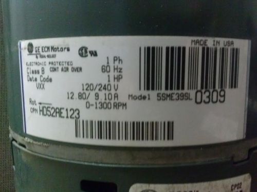 GE ECM MOTOR &amp; MODULE    5SME39SL0309, 000313M7   (1084)