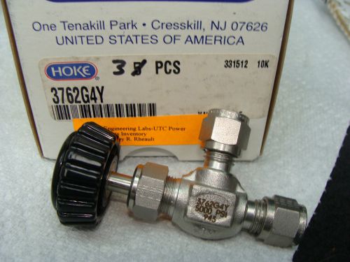 HOKE 3762G4Y 316 SS Integral Bonnet Needle Valve 1/4 npt NEW Min. 5000psig