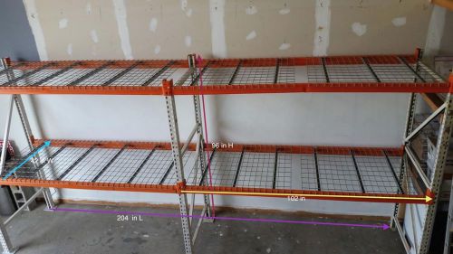 Used Teardrop Pallet Rack Shelving Racking channel scaffolding w/ Locking Pins