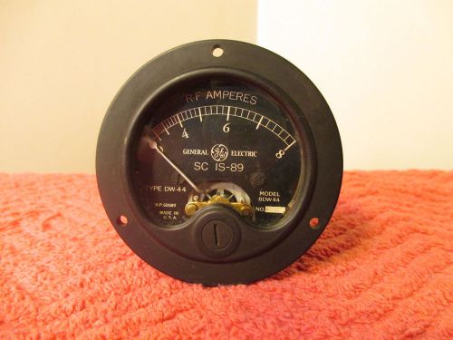 General Electric 8DW44 0-8 R.F. Amperes Panel Mount Meter (vintage parts)