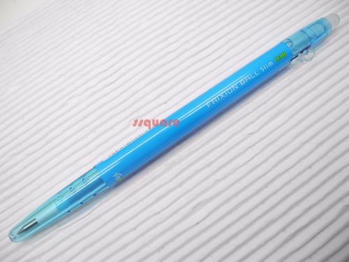 2 x Pilot FriXion Ball Slim 0.38mm Erasable Rollerball Gel Ink Pen, Light Blue