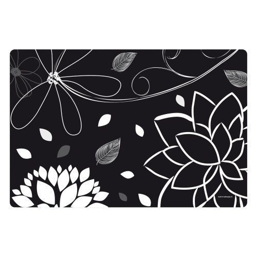 Hoffmaster 311101 901-FD438 Midnight Floral Placemat, 10&#034; x 15&#034; Pack of 1000