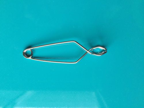 Lab glass test tube holder clamp rack tongs chrome plated  4.5inch new for sale