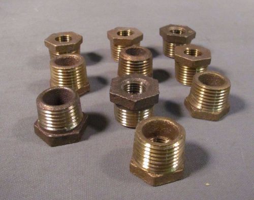 Mueller 455-031 1/2&#034; x 1/4&#034; Red brass Bushing (Lot of 10)