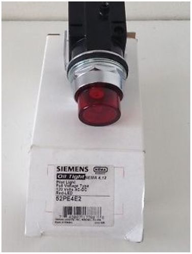 Siemens 52PE4E2 Pilot Light , Full Voltage Type, 120V AC/DC, Red-LED.