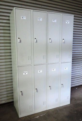 8 doors employee locker school warehouse gym storage cabinet work cloth 52x21x84 for sale