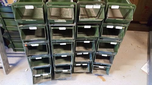 Lot of 20 STACKBIN #3 STACK RACK STACKING HARDWARE PARTS STEEL STORAGE BIN