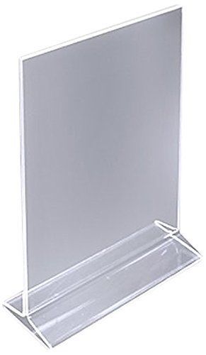 6-pack acrylic plastic sign holder 5&#034;x7&#034; clear table card display menu ad frame for sale